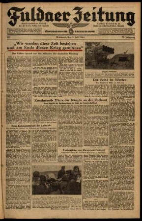 Ausgabe vom Mittwoch, den 05. Juli 1944.