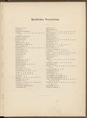Sachliches Verzeichnis.