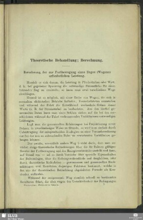 Theoretische Behandlung; Berechnung