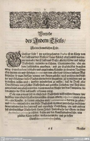 Vorrede des Andern Theils.