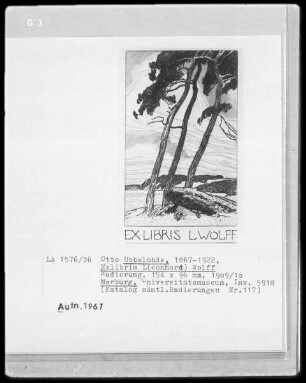 Exlibris Leonhard Wolff