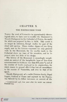 Chapter X: The Forteguerri Tomb