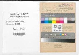 Entnazifizierung Ernst Tappe , geb. 08.01.1896 (Beamter)