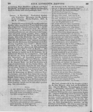 Taschenbuch dramatischer Originalie. Jg. 1. Hrsg. v. G. Frank. Leipzig: Brockhaus 1837