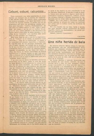 Una niña herida de bala