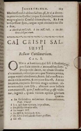 Gaii Crispi Sallustii Bellum Catilinarium.