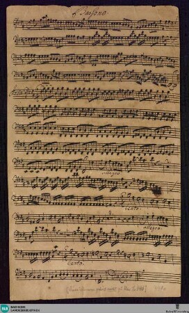 Cantatas. Fragments - Mus. Hs. 440a : V (X), orch; BrinzingMWV 1.32