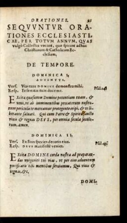 Sequuntur Orationes Ecclesiasticae ...