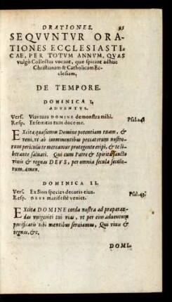 Sequuntur Orationes Ecclesiasticae ...