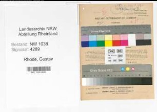 Entnazifizierung Gustav Rhode , geb. 25.02.1889 (Finanzbeamter)