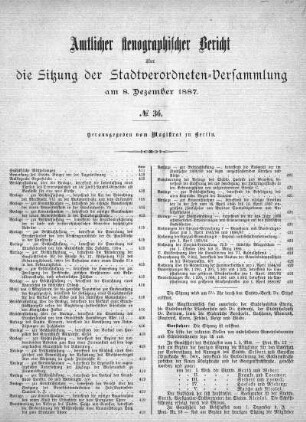 No. 36, 8. Dezember 1887