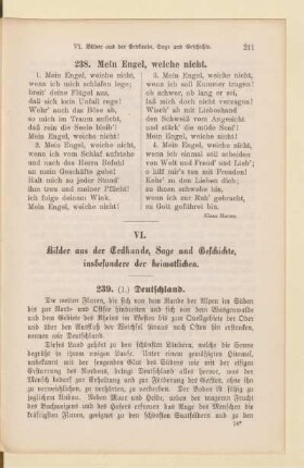VI. Bilder aus der Erdkunde, Sage und Geschichte, insbesondere der heimatlichen