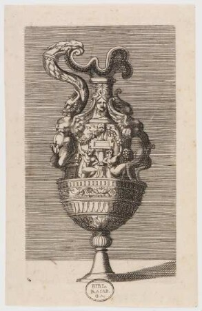 Vase mit zwei geflügelten Satyrn