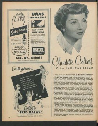 Claudette Colbert o la inmutabilidad : La máscara a través del tiempo
