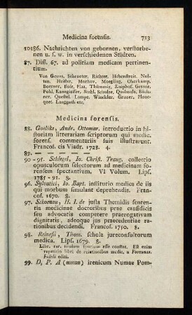 713-723, Medicina forensis.