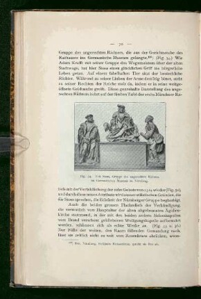 Fig. 34. Veit Stoss, Gruppe des ungerechten Richters im Germanischen Museum zu Nürnberg.