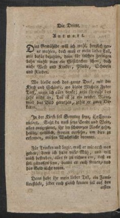 Die Dritte. Antwort.
