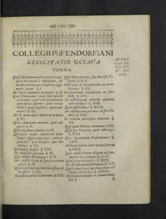 Exercitatio Octava.