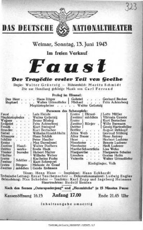 Faust Der Tragödie erster Teil