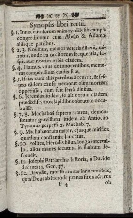Synopsis libri tertii.