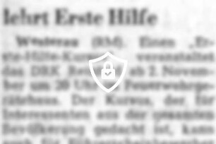 DRK Reinfeld lehrt Erste Hilfe