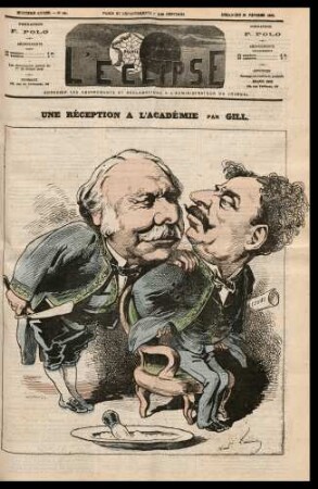 Une réception à l'Académie, par Gill