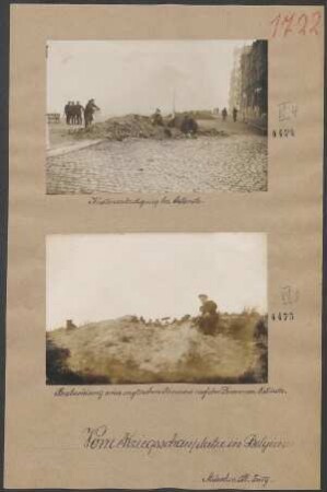 Beobachtung eines englischen Kreuzers auf den Dünen von Ostende