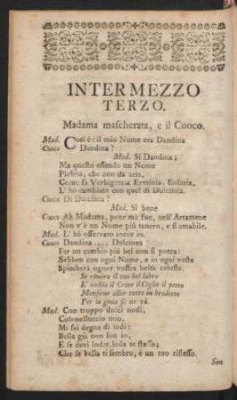Intermezzo Terzo. Drittes Zwischenspiel