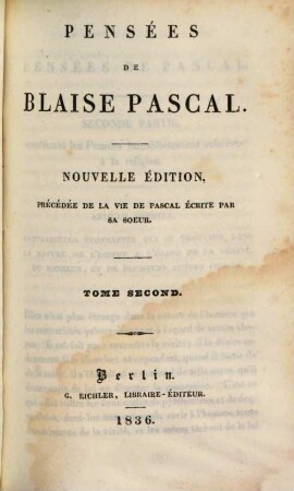 Pensées de Blaise Pascal, 2