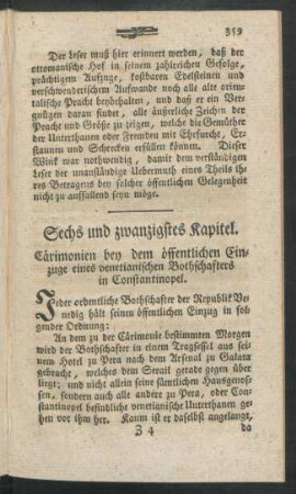 Sechs und zwanzigstes Kapitel - Dreyßigstes Kapitel
