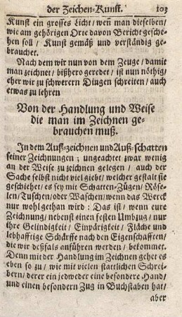 Von der Handlung und Weise die man im Zeichnen gebrauchen muß.