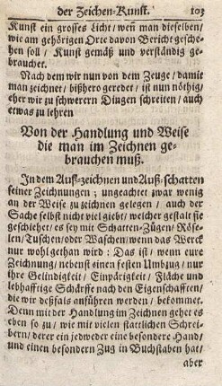 Von der Handlung und Weise die man im Zeichnen gebrauchen muß.