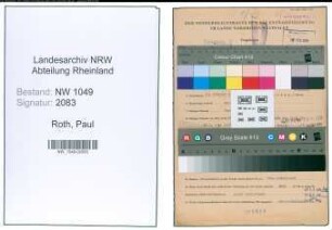 Entnazifizierung Paul Roth , geb. 19.02.1892 (Gerichtsvollzieher)