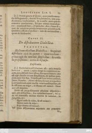 Caput II. De distributione Dialectiae.