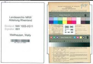 Entnazifizierung Wally Wellhausen , geb. 09.08.1911 (Bueffetfraeulein)