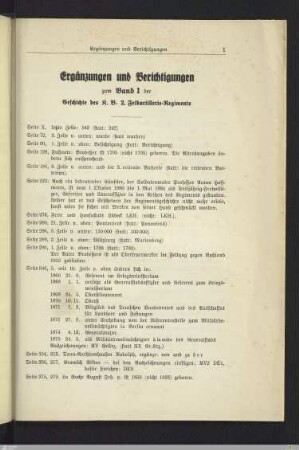 Ergänzungen und Berichtigungen