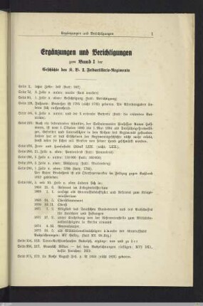 Ergänzungen und Berichtigungen