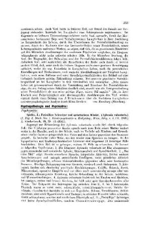 Psychopathologie und Psychiatrie