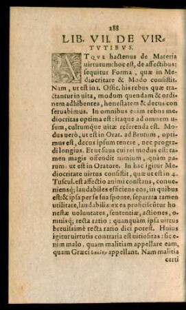 Lib. VII. De Virtutibus.