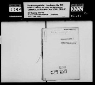 Ettlinger, Jakob, Kaufmann u. a. Karlsruhe Käufer: Firma Adolf Langenbein & Co. KG Karlsruhe Lagerbuch-Nr. 4394 a und 4394/1 Karlsruhe