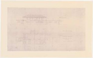 Gesamtbebauungsplan Ankara Ankara Kooperatifi. Haustypen: (Lichtpause von Inv.Nr. 23181), Typ B1, BURSA, Doppelhaus 6 Zimmer, Straßenansicht, Grundriss Erdgeschoss und Obergeschoss 1:50