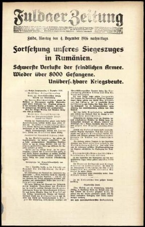 Zweite Ausgabe vom Montag, den 04. Dezember 1916.
