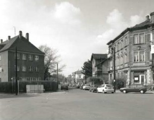 Radebeul. Wichernstraße. Blick von der Kreuzung Louisenstraße nach Nordwesten
