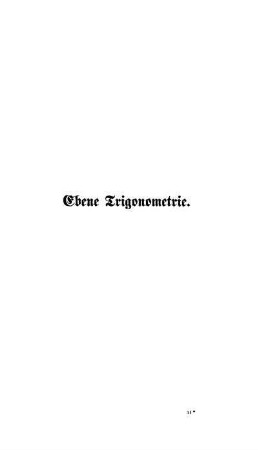 Ebene Trigonometrie.