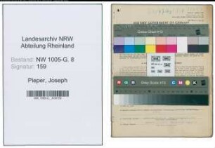 Entnazifizierung Joseph Pieper , geb. 27.11.1892 (Kaufmann)