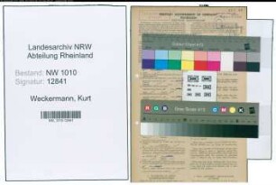 Entnazifizierung Kurt Weckermann , geb. 14.08.1910 (Postschaffner)