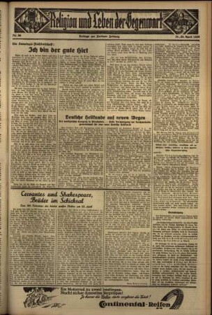 Dritte Ausgabe vom Samstag, den 25. April 1936.