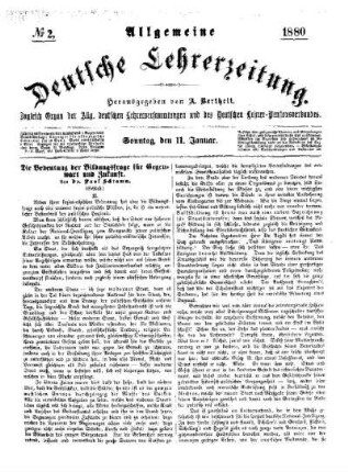 Die Bedeutung der Bildungsfrage für Gegenwart und Zukunft : (Schluß)