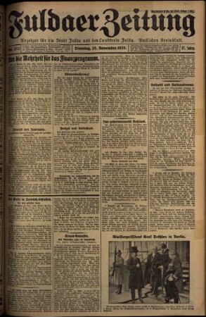 Ausgabe vom Dienstag, den 25. November 1930.
