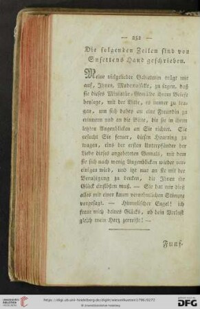 Die folgenden Zeilen sind von Gusettens Hand geschrieben